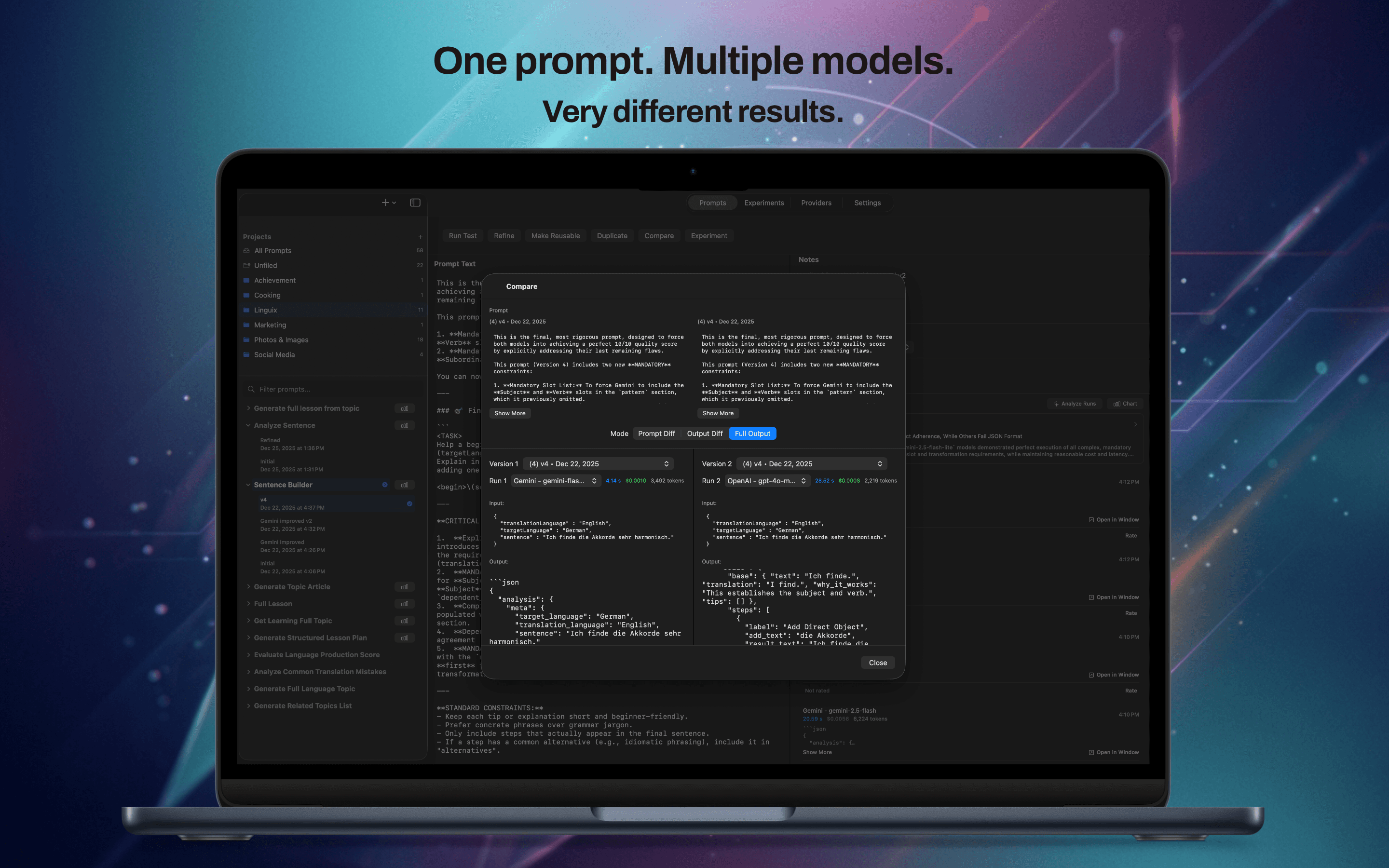 One prompt. Multiple models. Very different results.